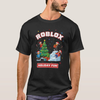 Roblo Noob Santa Hat Gamer Christmas girl friend T-shirt