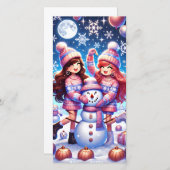 Robloxo's Teen Girls Preppy Flat Holiday Kaart (Voorkant / Achterkant)