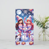 Robloxo's Teen Girls Preppy Flat Holiday Kaart (Staand voorkant)