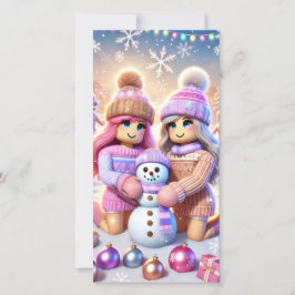 Robloxo's Teen Girls Preppy Flat Holiday Kaart