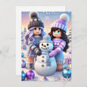 Robloxo's Teen Girls Preppy Noob Holiday Kaart (Voorkant / Achterkant)