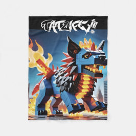 Robo-Block Pup Fleece Deken