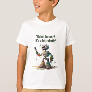 "Robo-Comedy Club" met een robot stand-up comedian T-shirt