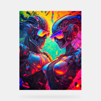 Robo d'action : Symbole acrylique amusant à plein