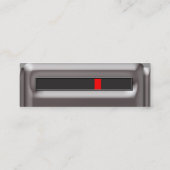 Robo-hoofdprofielkaart Mini Visitekaartje (Achterkant)