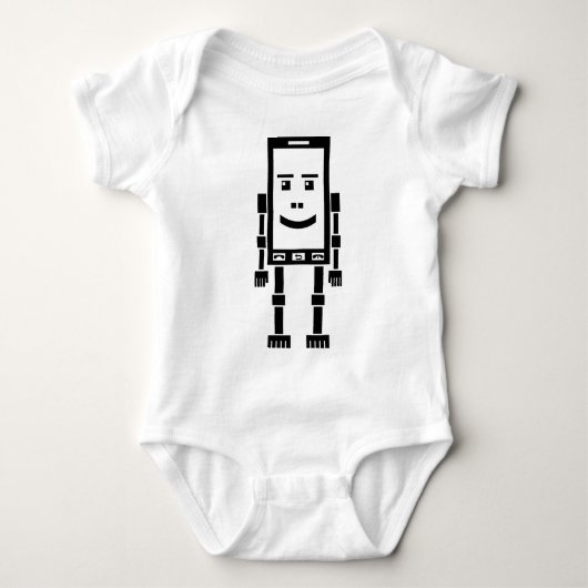Robo Phone - Zwart Romper (Voorkant)