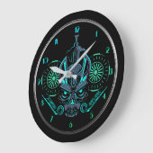 Robo Skull Round Grote Klok (Hoek)