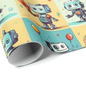 Robo Verjaardag Cadeaupapier (Rol Hoek)