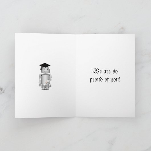 Robo-x9 Afstuderen - Petten weg in Viering Kaart (Binnen)