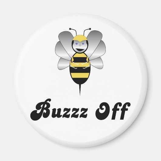 Robobee Bumble Bee Buzz Off Magnet (Devant)