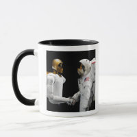 Robonaut 2, een handige, humanoïde astronaut hel 4