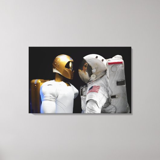 Robonaut 2, een handige, humanoïde astronaut hel canvas afdruk (Voorkant)