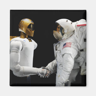 Robonaut 2, een handige, humanoïde astronaut hel magneet