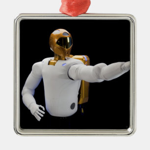 Robonaut 2, een handige, humanoïde astronaut hel metalen ornament
