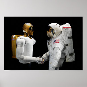 Robonaut 2, een handige, humanoïde astronaut hel poster