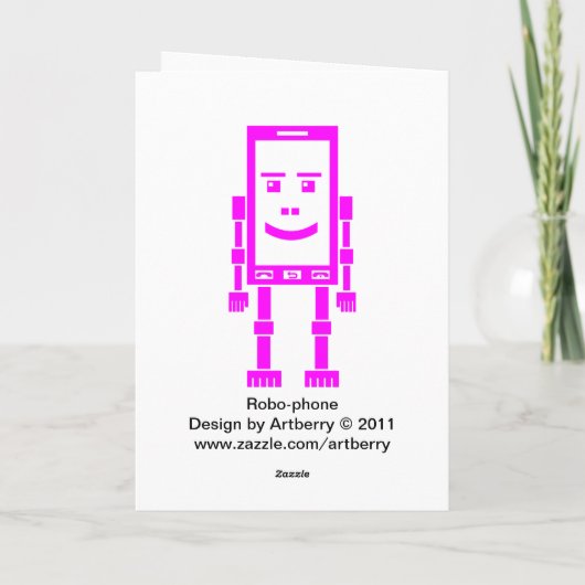 RoboPhone - Magenta Kaart (Achterkant)