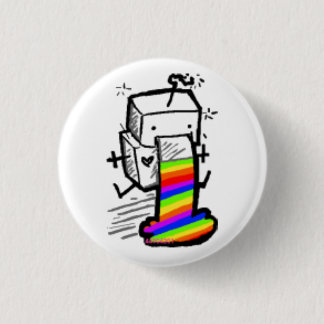 roboregenboog ronde button 3,2 cm