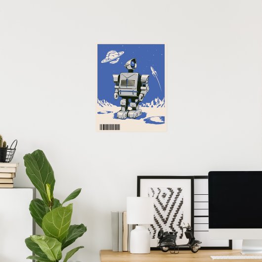  robot 1 blauw poster (Thuiskantoor)