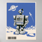 robot 1 blauw poster (Voorkant)