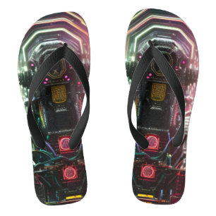 Robot 1 brede teenslippers