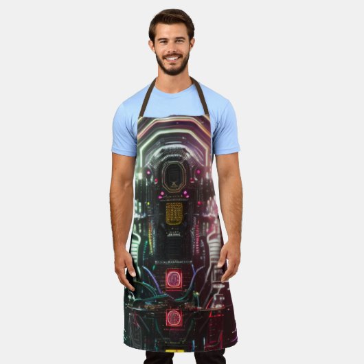 Robot 1 chef-schort schort (Gedragen)