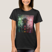 Robot 1 femme noir T-shirt (Devant)