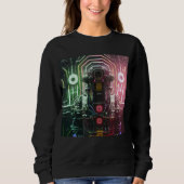 Robot 1 femme sweatshirt noir (Devant)