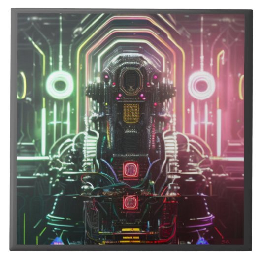 Robot 1 grande carreaux de céramique (Devant)