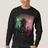 Robot 1 mannen zwart sweatshirt (Voorkant)