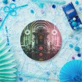 Robot 1 papieren borden papieren bordje (Feest)