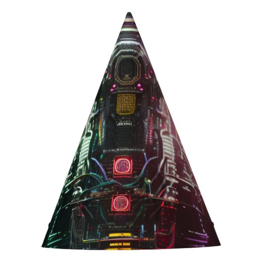 Robot 1 party petten feesthoedjes (Voorkant)