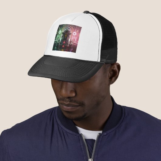 Robot 1 trucker hoed trucker pet (In situ)