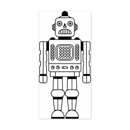 Robot 200423(01) 	rubberstempel (Afrduk)