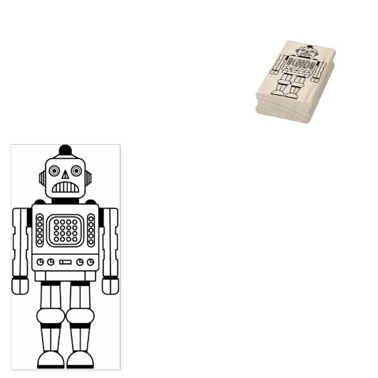 Robot 200423(01) 	rubberstempel (Gestempeld)