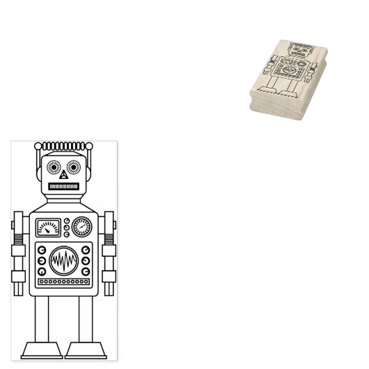 Robot 200423(03) 	rubberstempel (Gestempeld)