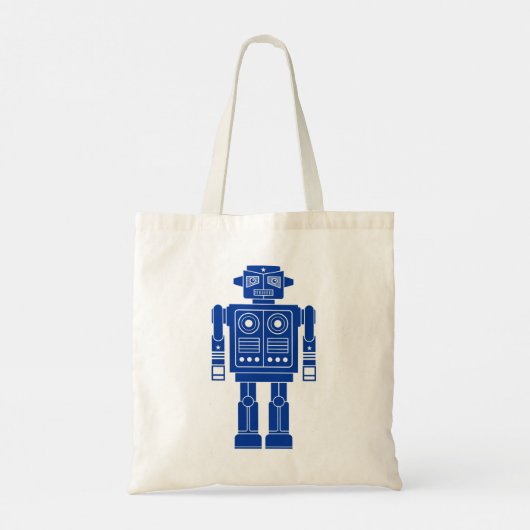 Robot 270620/010 - marineblauw en witte Canvas tas (Achterkant)