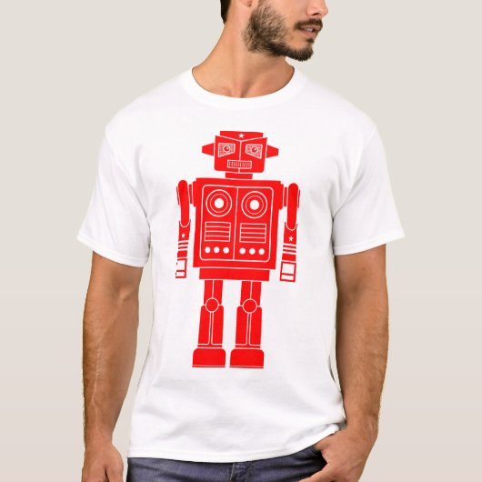 Robot 270620/010 - T-shirt rouge et blanc (Devant)