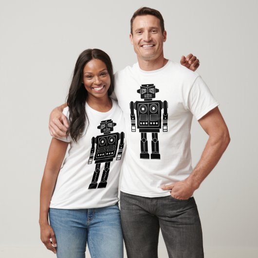 Robot 270620/010 - T-Shirt zwart en wit (Unisex)