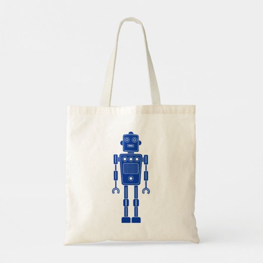 Robot 270620/011 - marineblauw en witte Canvas tas (Achterkant)