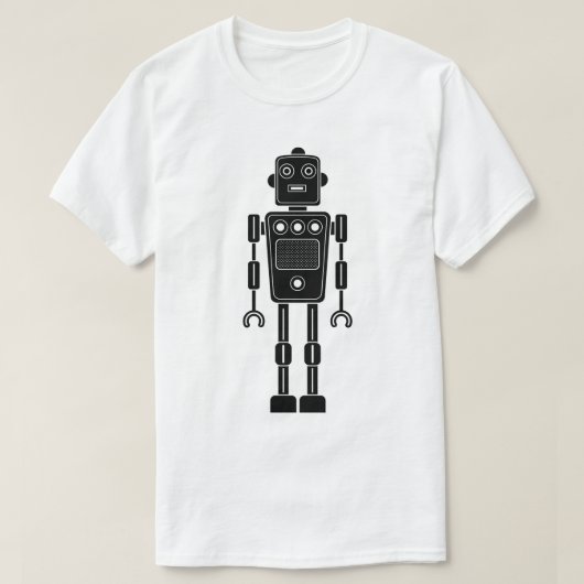 Robot 270620/011 - T-Shirt zwart en wit (Design voorkant)