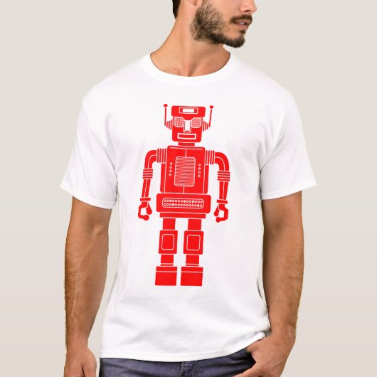 Robot 270620/04 - T-shirt rouge et blanc (Devant)