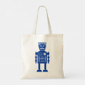 Robot 270620/06 - Navy Blue en White Canvas tas (Achterkant)