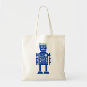 Robot 270620/06 - Navy Blue en White Canvas tas