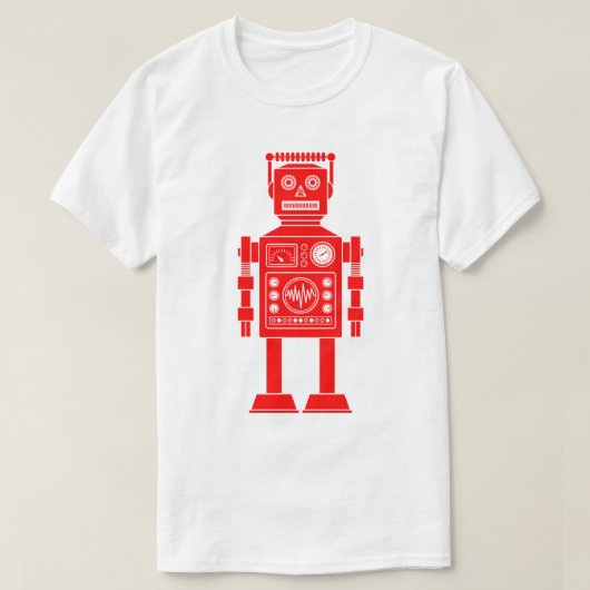 Robot 270620/06 - Rood en wit T-shirt (Design voorkant)