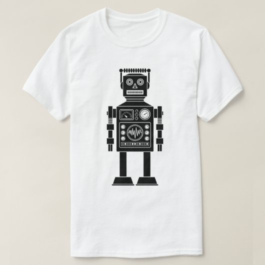 Robot 270620/06 - T-Shirt zwart en wit (Design voorkant)