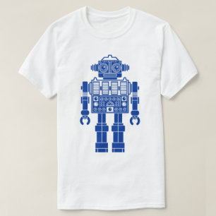 Robot 270620/08 - Navy Blue en White T-Shirt