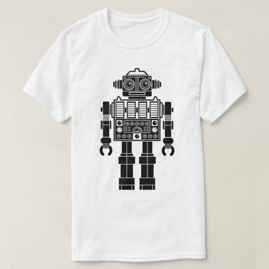 Robot 270620/08 - T-shirt noir et blanc (Design devant)