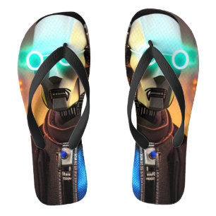 Robot 2 brede teenslippers