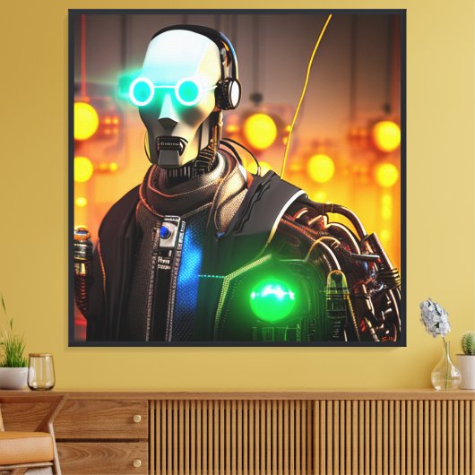 Robot 2 canvas afdrukken (Insitu (Woonkamer))