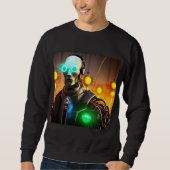Robot 2 hommes noir sweatshirt (Devant)